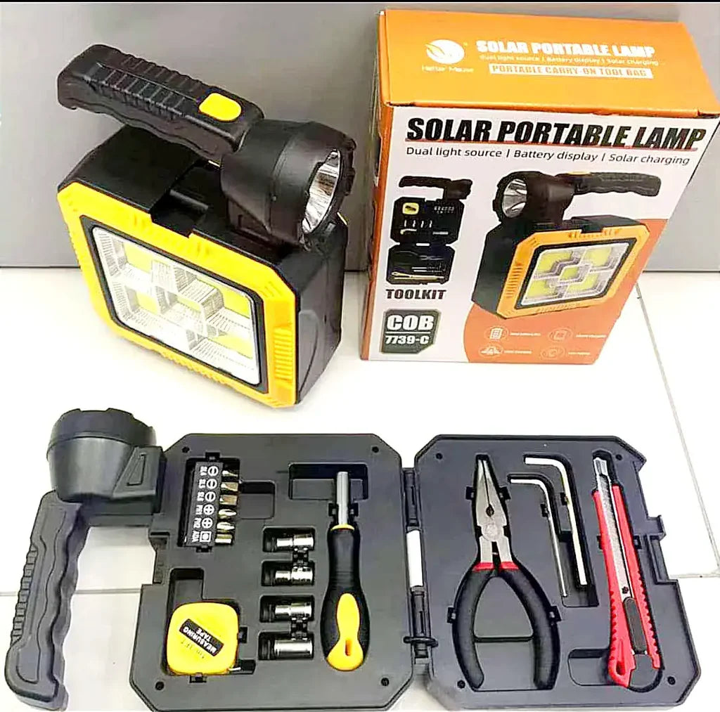Linterna Multifuncional C/Panel solar -