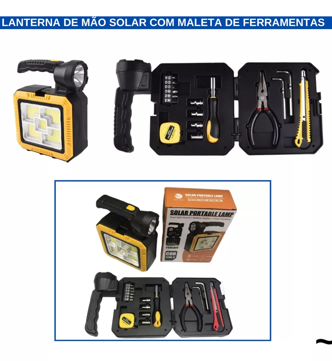 Linterna Multifuncional C/Panel solar -